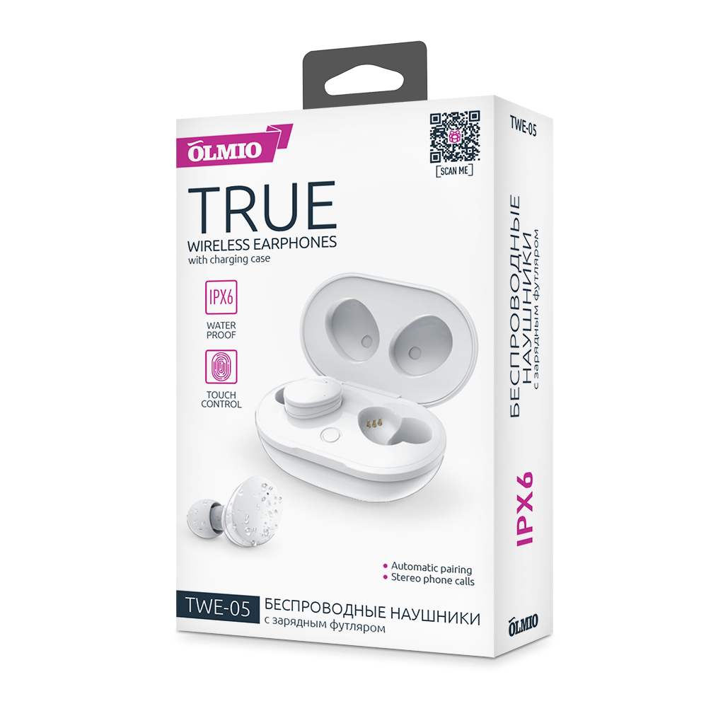 Наушники True Wireless Olmio TWE-05 - фирменный гаджет под нанесение ...